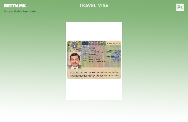 Модерен стил шаблон за кипарска виза